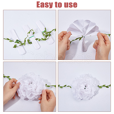 2Pcs Paper Garlands Party Decorations AJEW-WH0752-354C-1
