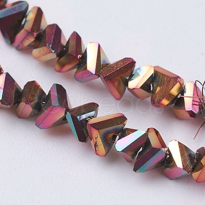 Electroplate Glass Beads Strands EGLA-J145-4mm-FP01-1