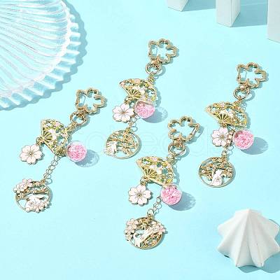 Alloy Enamel Pendant Keychains HJEW-FS00052-04-1