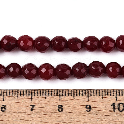 Dyed Natural White Jade Beads Strands G-T139-6mm-60-12-1