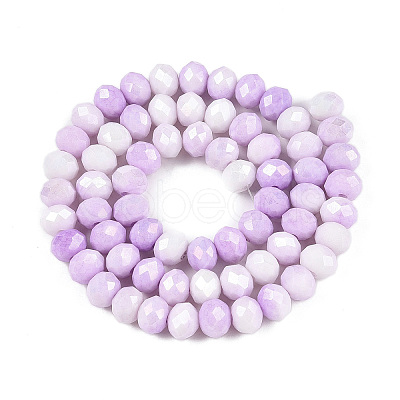 Anti-Tarnish Ombre Effect Dyed Glass Beads Strands LS-GLAA-C023-02-B07-1