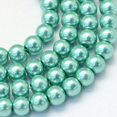 Baking Paint Glass Pearl Bead Strands HY-Q003-3mm-32-1