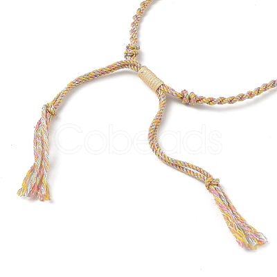 Braided Cotton Cord Bracelet Making MAK-L043-02G-19-1