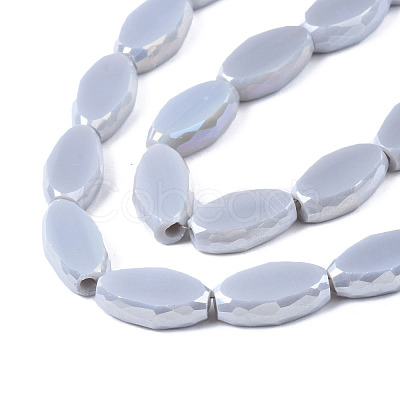 Electroplate Glass Beads Strands EGLA-Q125-009B-1