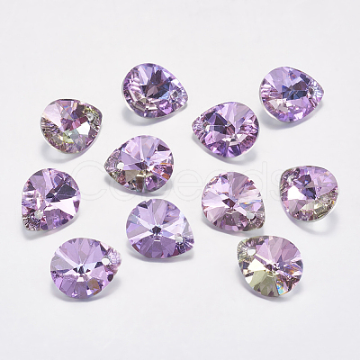 Faceted K9 Glass Rhinestone Charms RGLA-F053-B-001VL-1