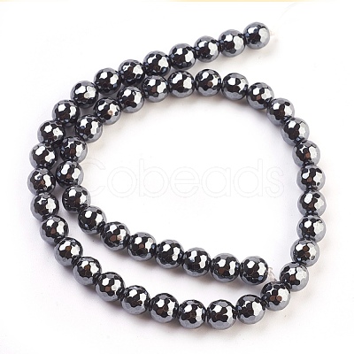 Non-Magnetic Synthetic Hematite Beads Strands HEMA-8D-3-1