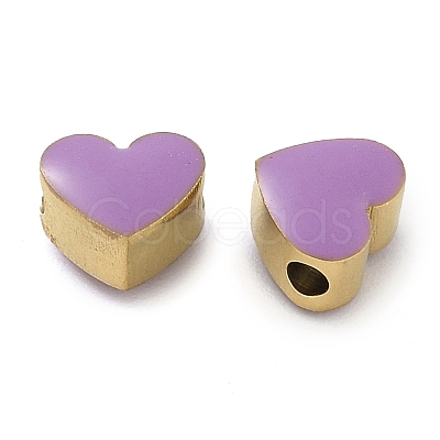 Ion Plating(IP) 304 Stainless Steel Enamel Beads STAS-B075-09G-06-1