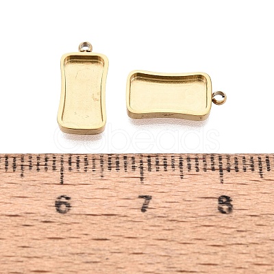 304 Stainless Steel Pendant Cabochon Component STAS-Q113-19A-G-1