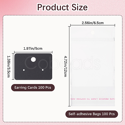 1Set Blank Paper Earring Display Cards EDIS-CN0001-01A-03-1