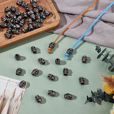 50Pcs Alloy European Beads FIND-BC0019-52B-1