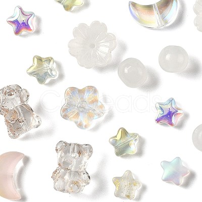 122Pcs 8 Styles Electroplate Transparent Glass Beads Sets EGLA-FS0001-51-1