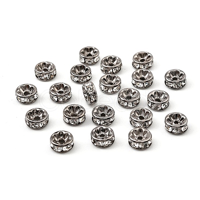 Brass Rhinestone Spacer Beads RB-A014-Z8mm-01B-NF-1