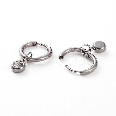 304 Stainless Steel Huggie Hoop Earrings EJEW-JE04449-02-1