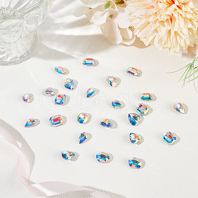 56Pcs 4 Styles Glass Rhinestone Cabochons RGLA-BBC0001-02-1