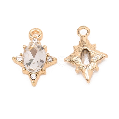 Alloy Glass Charms GLAA-WH0028-23A-1