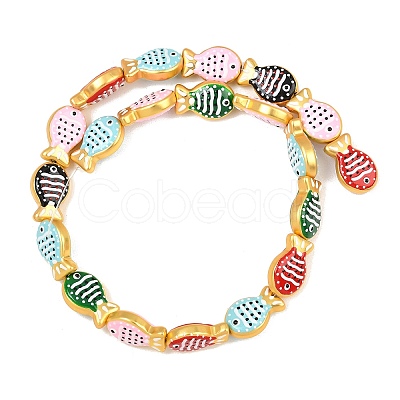 Baking Paint Opaque Glass Enamel Beads GL-CBA4370-01-1