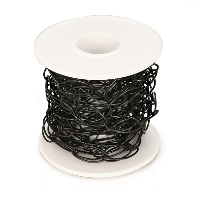 PVD Vacuum Plating 304 Stainless Steel Paperclip Chains CHS-O008-01B-1