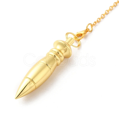 Rack Plating Brass Dowsing Pendulum Big Pendants KK-H444-01-1