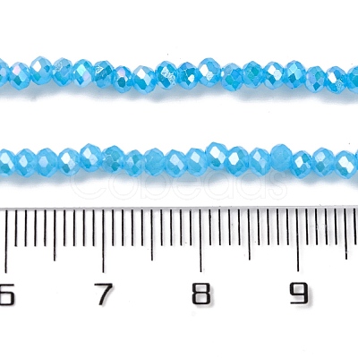 Baking Electroplate Glass Beads Strands X-DGLA-A039-J2MM-B12-1