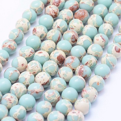 Synthetic Imperial Jasper Beads Strands G-F531-6mm-H03-1