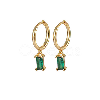 Real 18K Gold Plated 925 Sterling Silver Dangle Hoop Earrings for Women SY2365-4-1