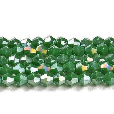 Opaque Solid Color Electroplate Glass Beads Strands X1-GLAA-F029-P4mm-A08-1
