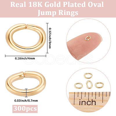 300Pcs Brass Open Jump Rings KK-BBC0027-71-1