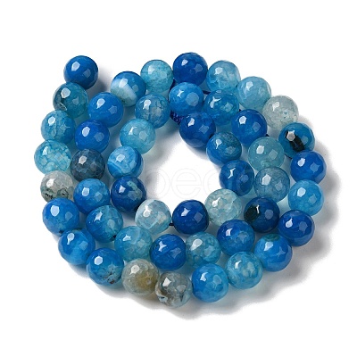 Dyed & Heated Natural Dragon Veins Agate Beads Strands G-P539-A01-17-1