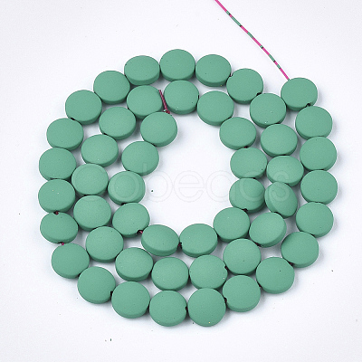 Spray Painted Non-magnetic Synthetic Hematite Beads Strands G-T116-02-04-1