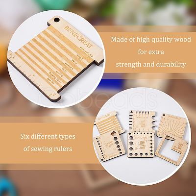 Wood Braided Cord Measure Rulers TOOL-BC0002-46-1