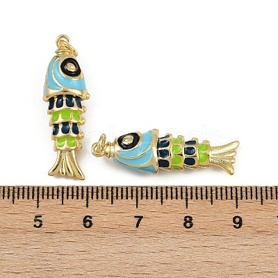 Brass Enamel Pendants KK-L241-23G-02-1