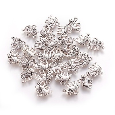 Tibetan Style Alloy Charms PALLOY-P220-01AS-NR-1
