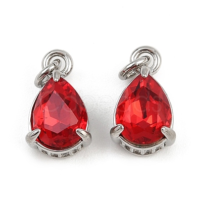 Brass Pave Cubic Zirconia Pendants KK-L240-05-1