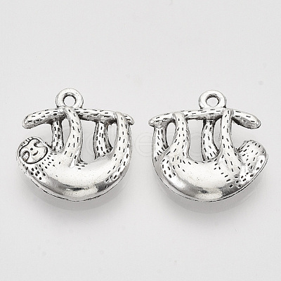 Tibetan Style Alloy Pendants TIBEP-T009-11AS-RS-1