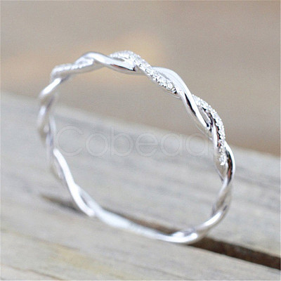 Alloy and Crystal Rhinestone Finger Rings FS-WGF6D8C-10-1