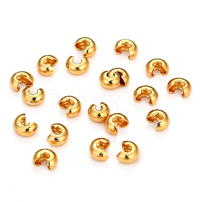 Brass Crimp Bead Covers X-KK-I681-13A-1