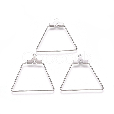 Tarnish Resistant 304 Stainless Steel Wire Pendants STAS-M274-018P-1