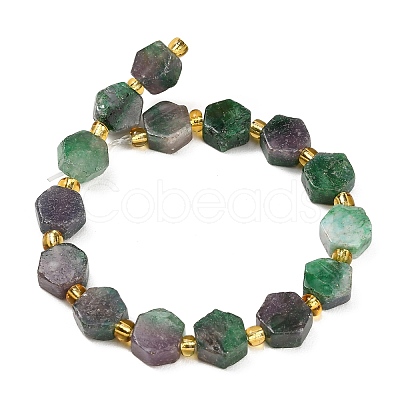 Dyed Natural Fuchsite Beads Strands G-F833-B04-01-1