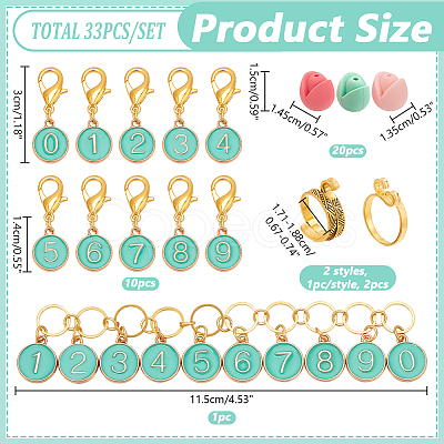Number DIY Knitting Tool Sets HJEW-NB00074-04-1