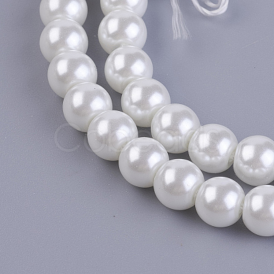 Eco-Friendly Dyed Glass Pearl Round Bead Strands X-HY-A008-6mm-RB001-1