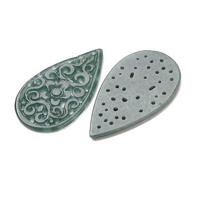 Natural Myanmar Jadeite Carved Pendants G-Z155-05-1