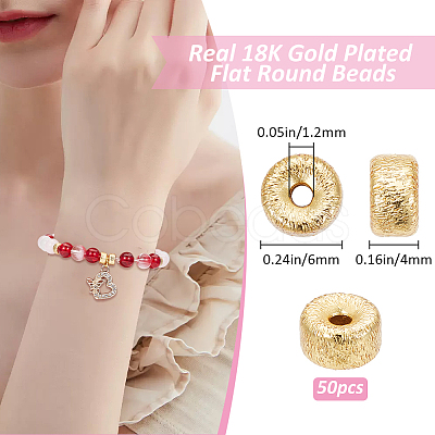 50Pcs Brass Beads KK-BBC0012-09A-1