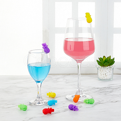 Silicone Wine Glass Charms AJEW-NB0002-06-1