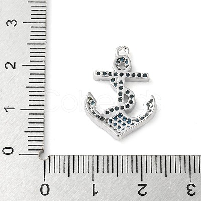 Brass Micro Pave Cubic Zirconia Pendants KK-C086-13P-01-1