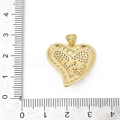 Brass Micro Pave Cubic Zirconia Pendants KK-D317-087G-1