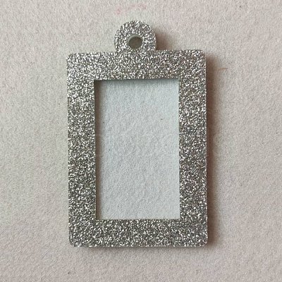 Vertical Design Rectangle Felt Glitter Photo Frame Card HJEW-WH0036-11C-1