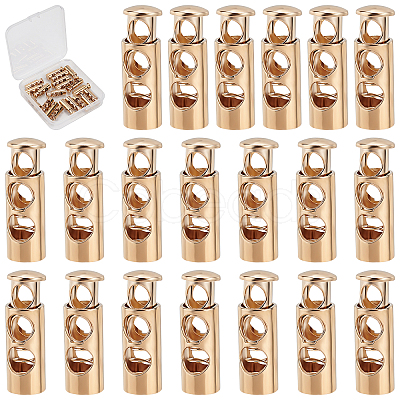 20Pcs Alloy Spring Cord Locks FIND-GF0002-75G-1