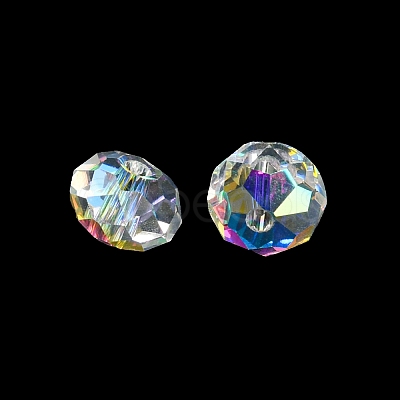 Transparent Electroplate Glass Beads GLAA-L046-02E-1