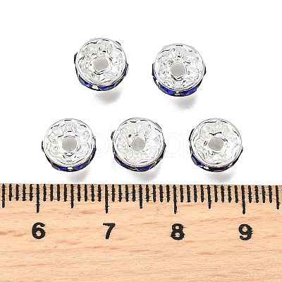 Brass Grade A Rhinestone Spacer Beads RB-A014-Z8mm-05S-1