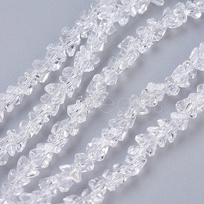 Transparent Glass Beads Strands X-EGLA-J146-4mm-NB01-1
